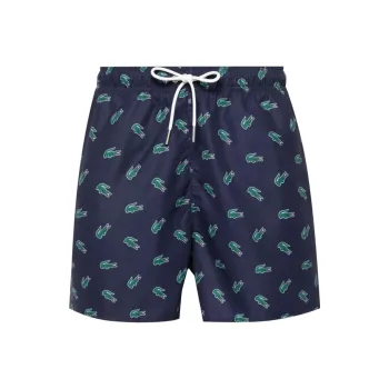 LACOSTE Crocodile print Drawstring Swim Shorts