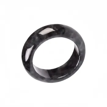 MY WORLD BEGINS AND ENDS WITH YOU Bean Type Jadeite Rings Unisex