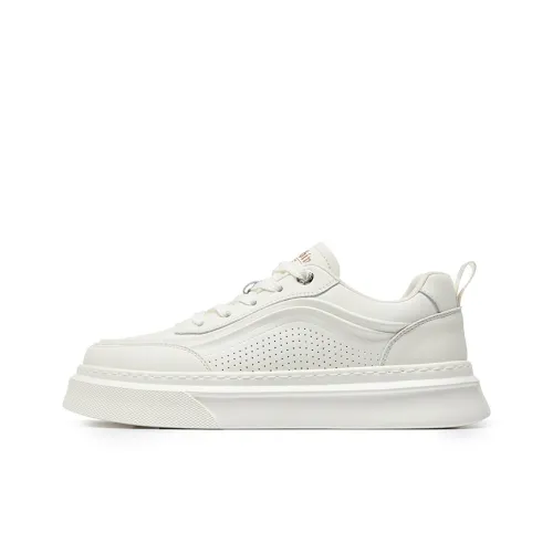 Haobin Low Top Skateboard Shoes Men's White