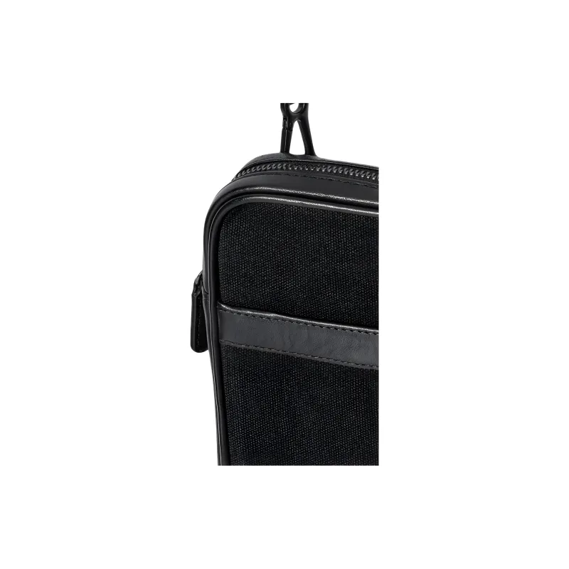 COS Canvas Bag, One Shoulder Crossbody, Cell Phone Pouch Small Size Men's Black-2