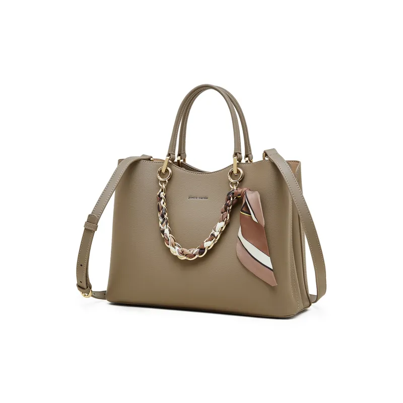 PIERRE CARDIN Split Cow Leather Shoulder Bag, Crossbody Bag, Handbag Regular Women's Multicolor-0