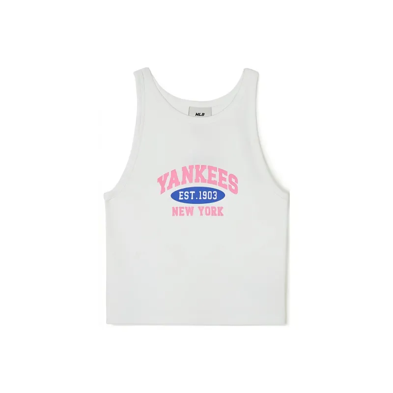 MLB New York Yankees Tank Tops Women's Ecru-0