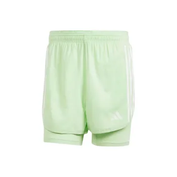 Adidas Own The Run 3-Stripes 2-In-1 Shorts Casual Shorts Men's Green