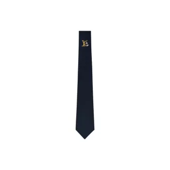 LOUIS VUITTON Mulberry Silk, Polyester, Polyamide Ties Men's Black