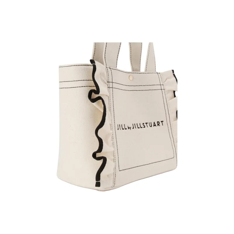 JILL STUART Magnetic Closure Tote Bag, Shopping Bag, Handbag Small Size Women's White-3