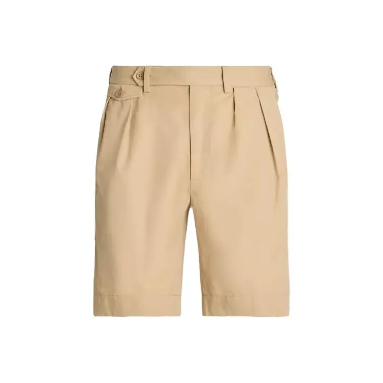 Polo Ralph Lauren Pleated Poplin Tennis Short Casual Shorts Men's Khaki-0