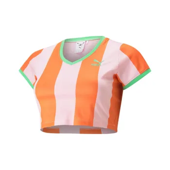 PUMA X DUA LIPA Crop Tops Women's Orange Red