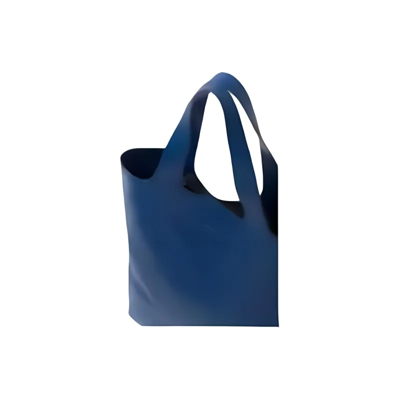 PRADA Leather Tote Bag, Shopping Bag, Handbag, Shoulder Bag Men's Dark Purple Blue-3