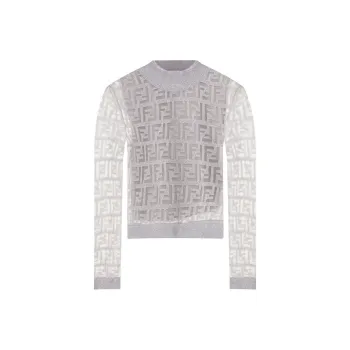 FENDI FW21 Slim Fit Sweater Women's Silver