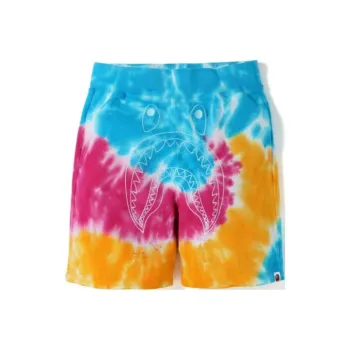 A BATHING APE Tie Dye Shark Sweat SS19 Shorts