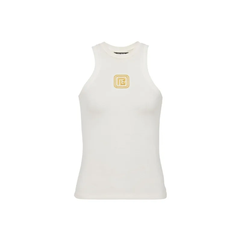 BALMAIN Pb Embroidered Tank Top-0