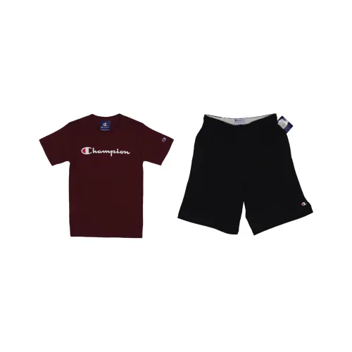 Champion Casual Sportswear Unisex Burgundy+Black