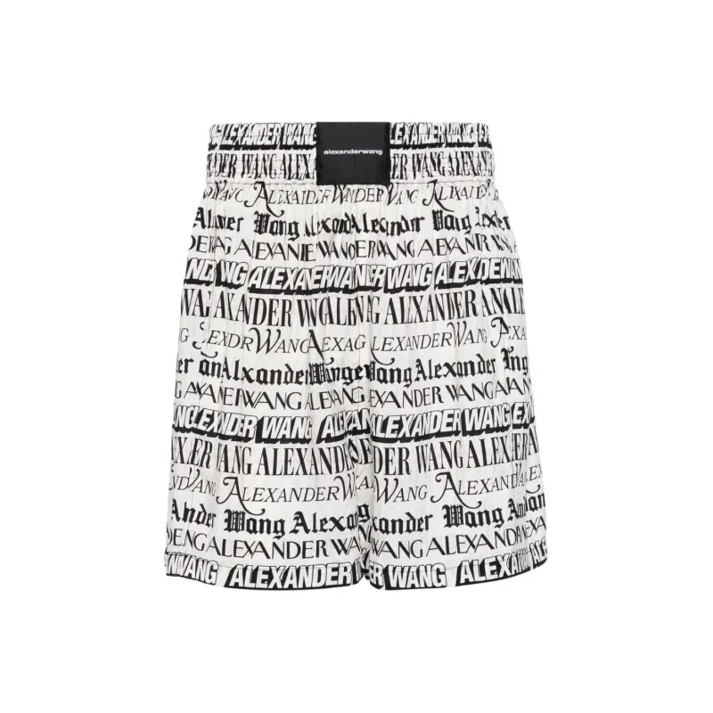 Alexander Wang Newspaper print Boxer Shorts-0