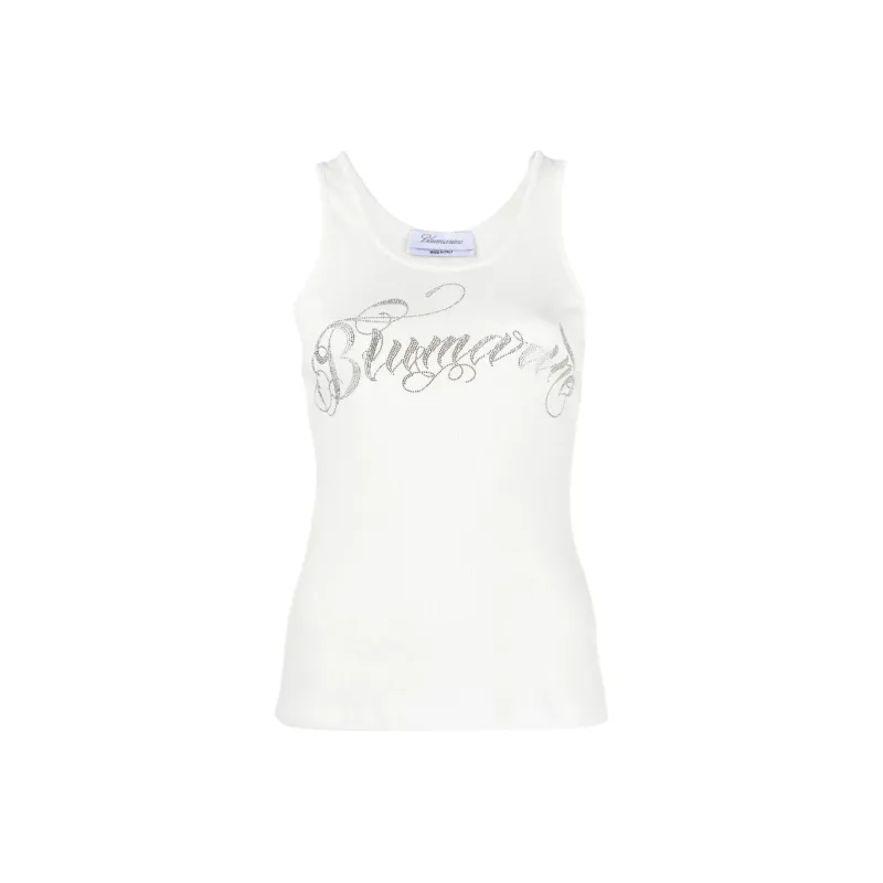 Blumarine Tank Tops Women's Natural White-0