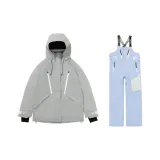 Berkeley Gray+Fuji Blue Overalls[Unisex]