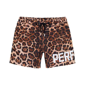 GAILANG Beach Shorts Men Leopard Print