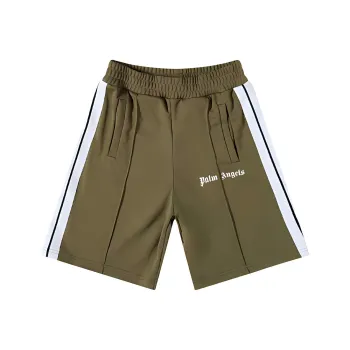 PALM ANGELS Sports Shorts Men Army Green