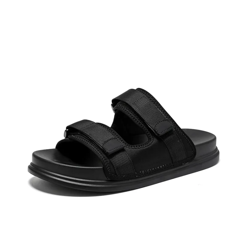 VAEL Rubber Sole Odor Resistant Slide Slippers Men's Black-0