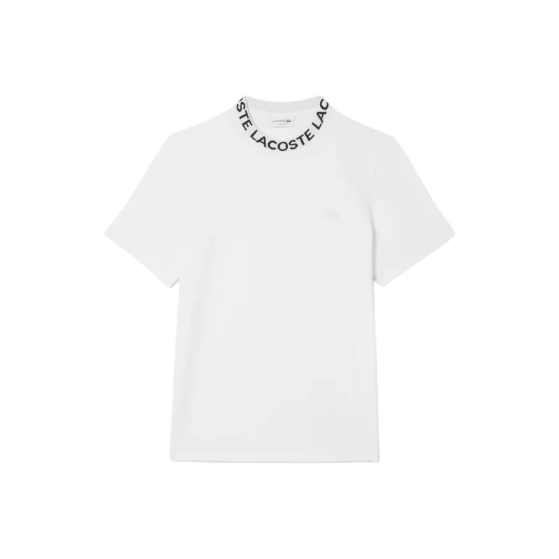 LACOSTE Jacquard Branded Pique T shirt-0