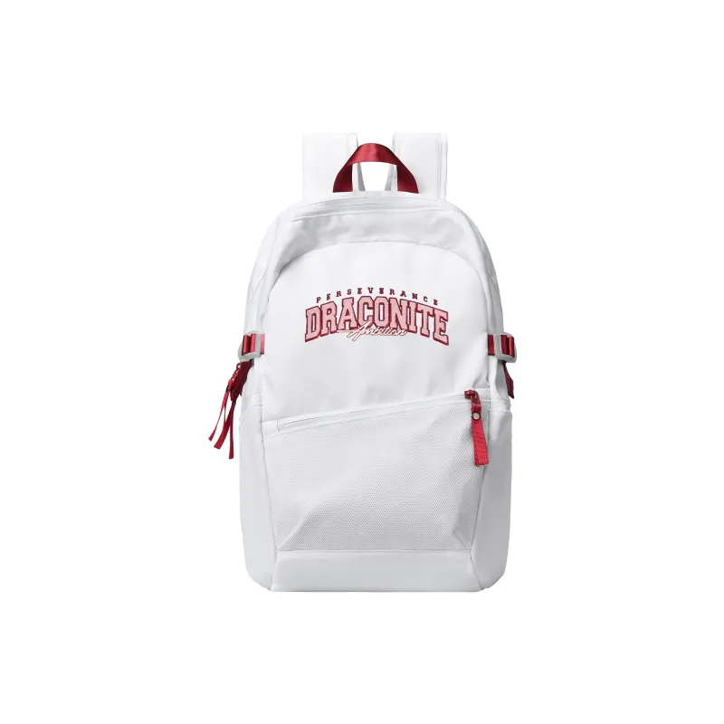 DRACONITE Polyester Student Backpack Regular Unisex White-35