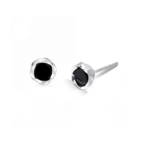 Love Link 925 Sterling Silver Stud Earrings Unisex