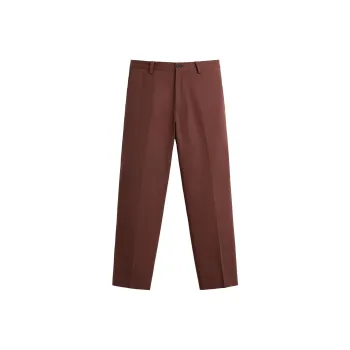 ZARA SS25 Casual Pants Men's Brick Red
