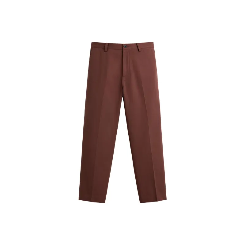 ZARA SS25 Casual Pants Men's Brick Red-0