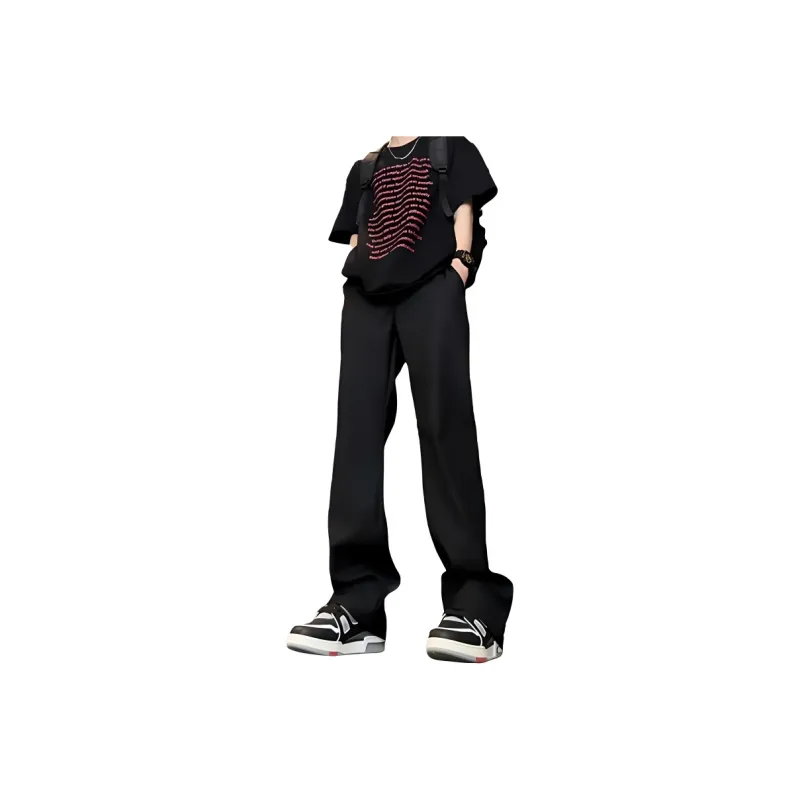 K411 Casual Pants Unisex Black-0