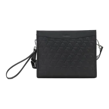 CANUDILO Cow Leather Clutch Regular Men's Black