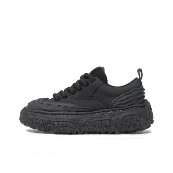 Ruomini Slip Resistant Height Increasing Low Top Casual Shoes Men's Black