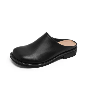 KUNGFUDEER Abrasion Resistant Slip Resistant Closed Toe Slippers Men's Black
