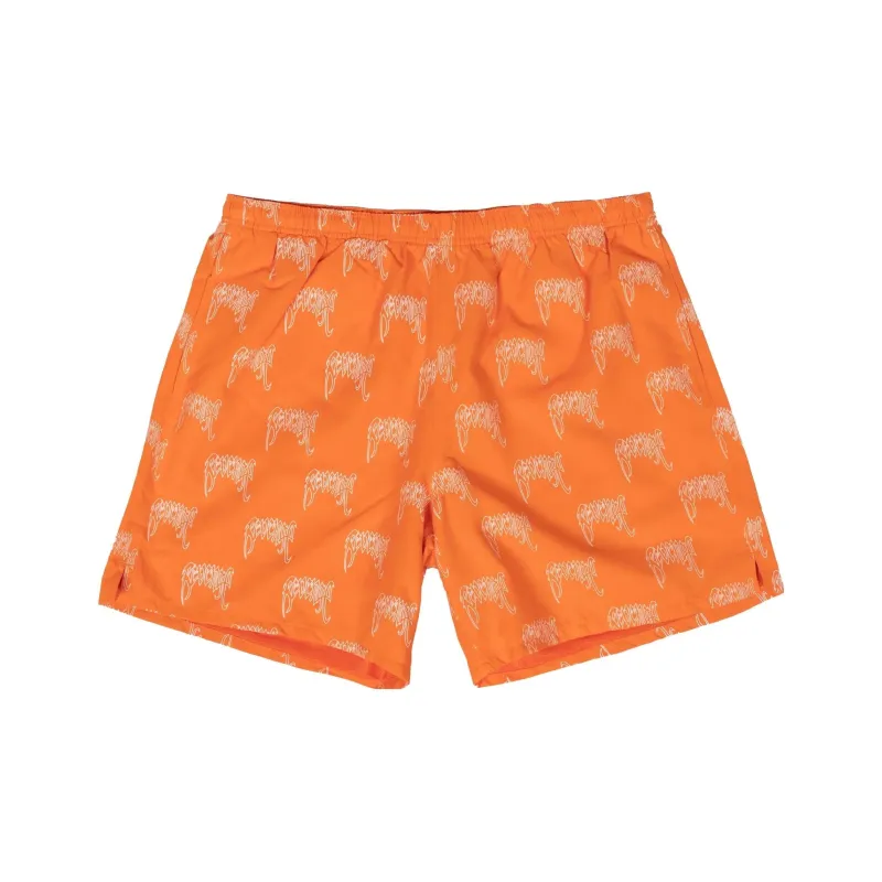 Revenge ALL OVER ORANGE LOGO SHORT Casual Shorts Unisex Orange-0