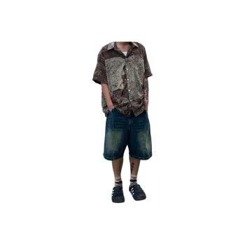 KVIV Denim Shorts Unisex Vintage Blue [Curator's Recommendation]
