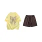 Set (Lemon Short-Sleeved Shirt+Coffee Shorts)