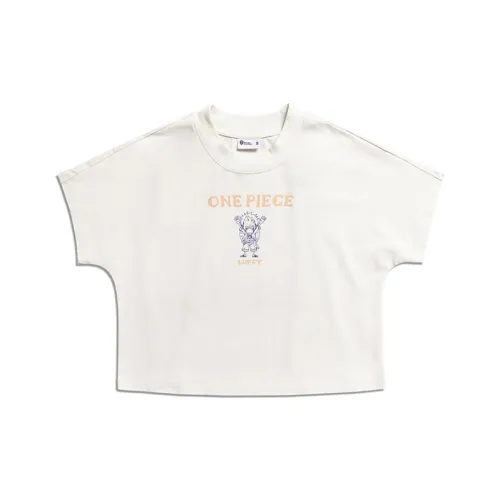 One Piece X Monster Guardians Crop Tops Women's Beige Beige