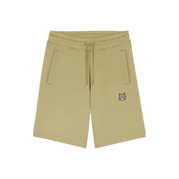 Maison Kitsune Bold Fox Head Patch Drawstring Shorts