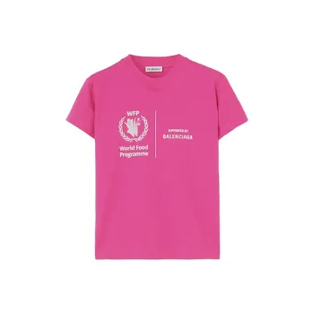 Balenciaga x Wfp Regular T-Shirt Women's Pink Regular Fit