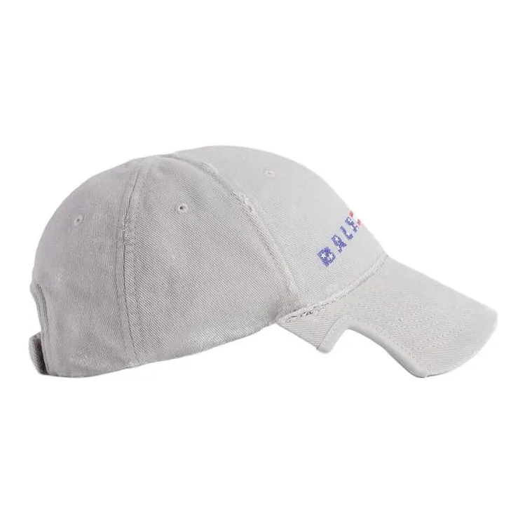 Balenciaga Cotton, Twill, Polyester Baseball Caps Men's White-3