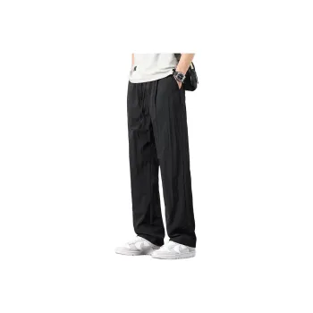 Menglaini Casual Pants Unisex Black