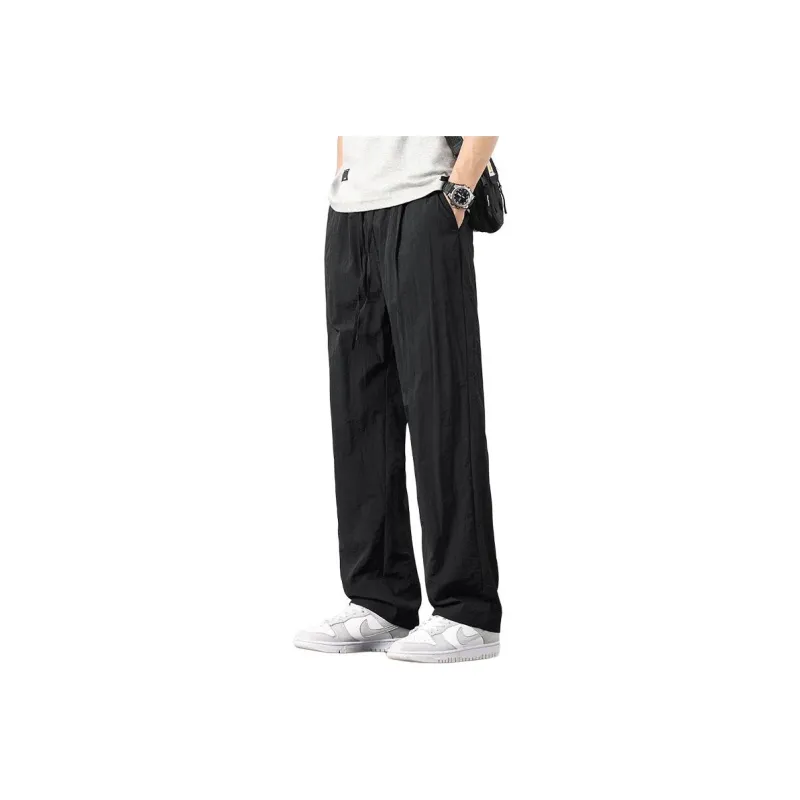 Menglaini Casual Pants Unisex Black-0