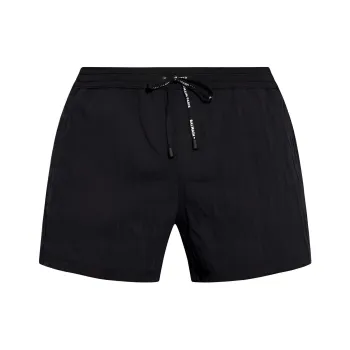 BALMAIN Logo Monogram Drawstring Swim Shorts