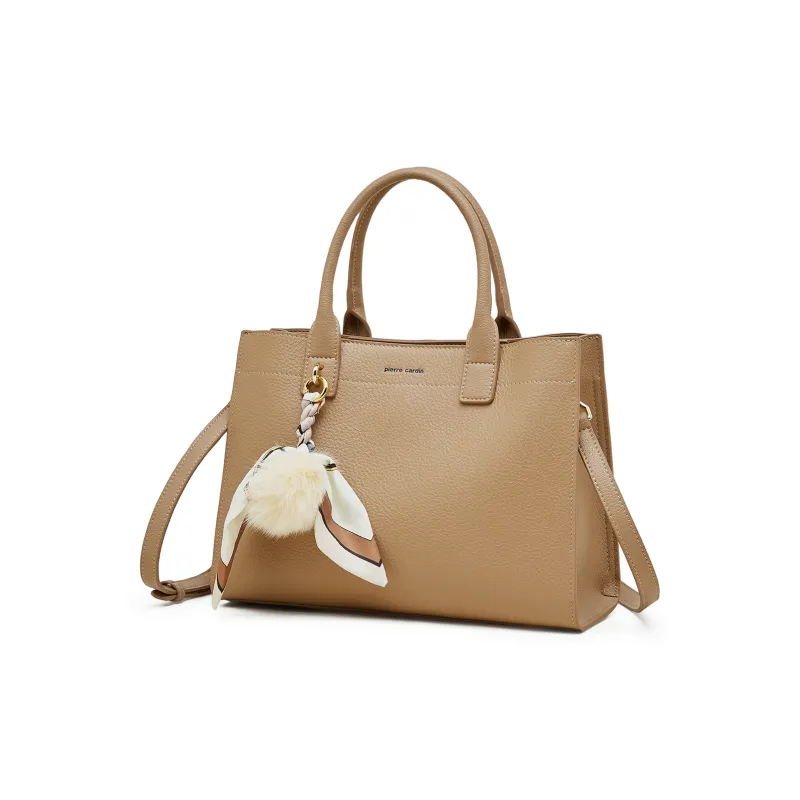 PIERRE CARDIN Split Cow Leather Handbag, Shoulder Bag, Crossbody Bag Regular Women's Blue/Beige/Milk Tea-14