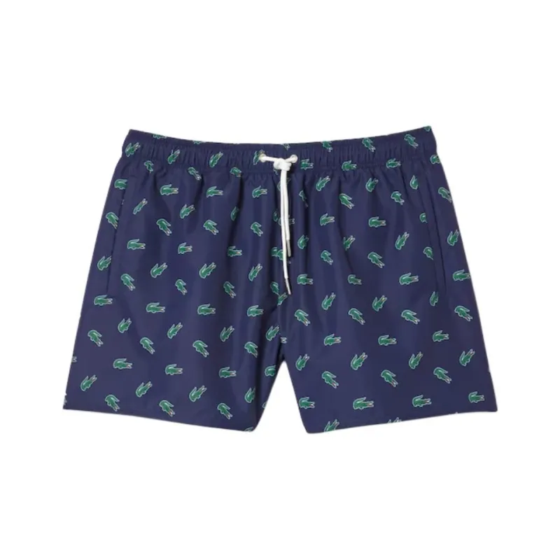 LACOSTE Crocodile print Swim Shorts-7