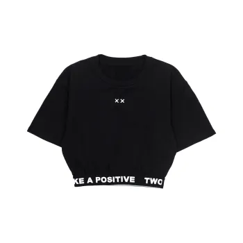 XxDESIGN Crop Tops Women's Black