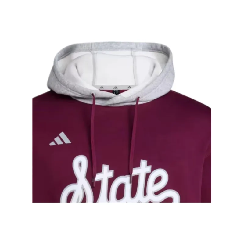 Adidas Free Shipping With AdiClub Missisippi State Bulldogs Hooded Jersey-3