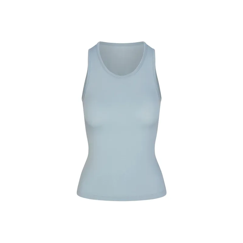 SKIMS BOYFRIEND LONG TANK Tank Tops Women's DENIM/Denim-0