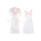 Pink White Nightgown+Sleep Robe
