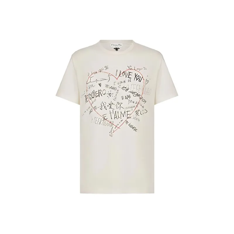 DIOR Dior Quarterly New Products T Shirt Women's Ecru-0