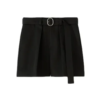 JIL SANDER Belted Wool Tailored Shorts