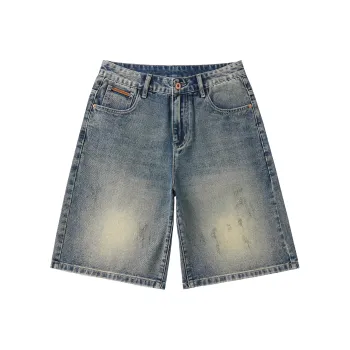 KM Denim Shorts Unisex Vintage Blue